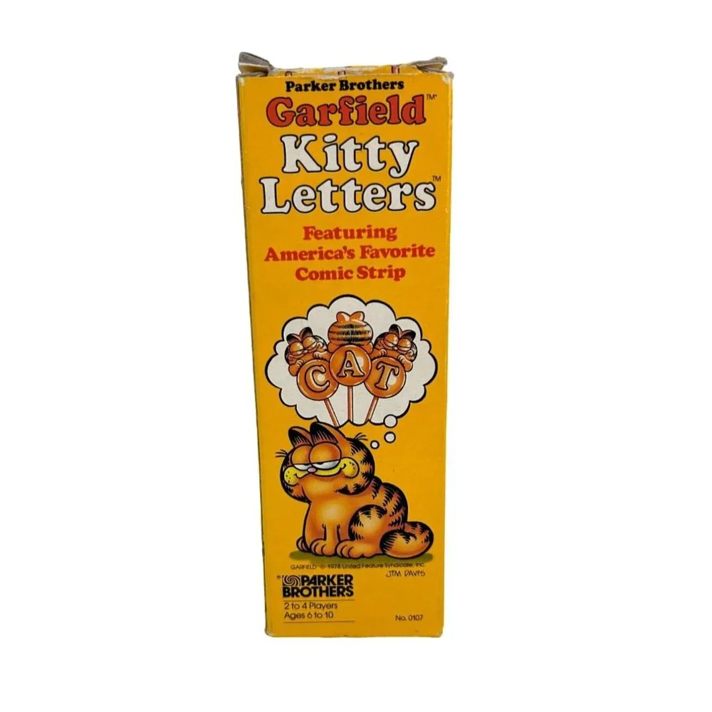 Retro Garfield Kitty Letters Pick Up Stick Game, Parker Brothers 1983 Cartoon